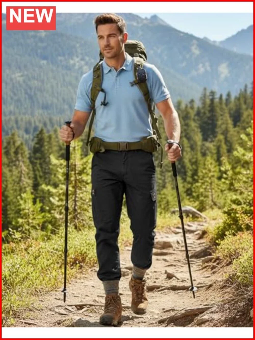 Men's Cargo Pants Relaxed Fit Cotton Blend Stretch Work Hiking